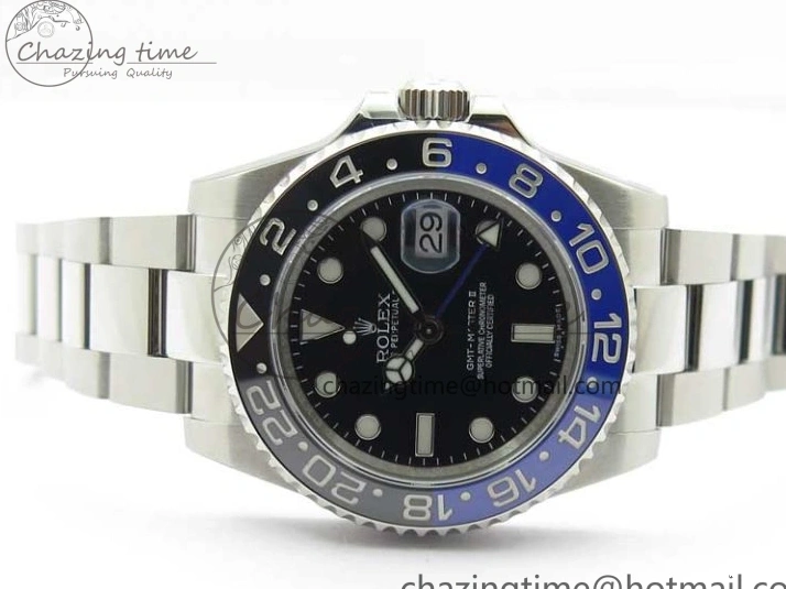 0129 GMT Master II 116710BLNR Batman Ceramic 316L Steel ROF Best Edition Black Dial on SS Bracelet A Youthful 2659